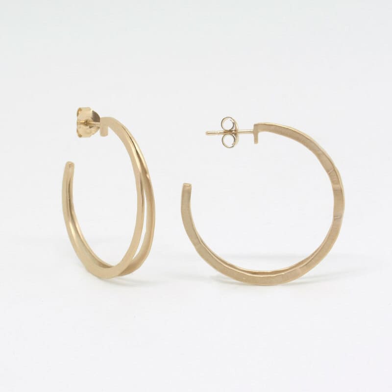 Double Mir ‘L’ Hoop Earrings