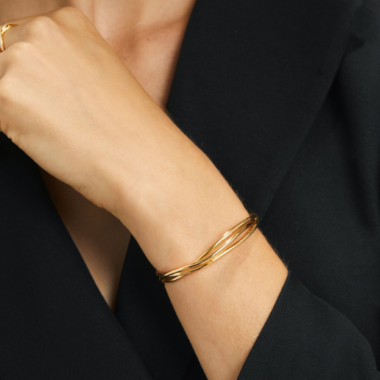 Evolve Gold Cuff Bracelet