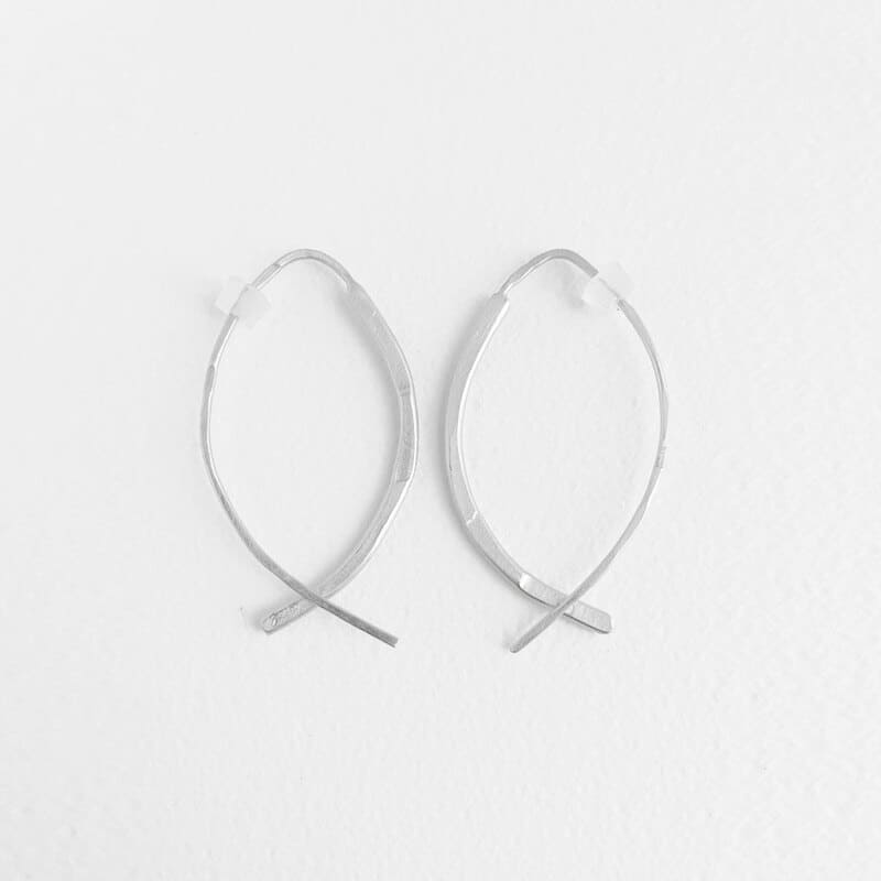 Gala ‘M’ Hoop Earrings Silver