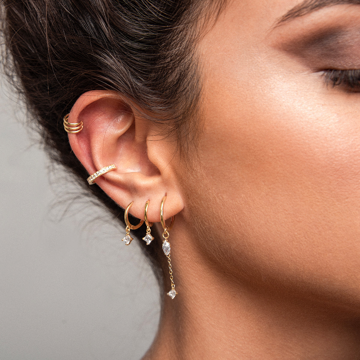 Hills Gold Earring